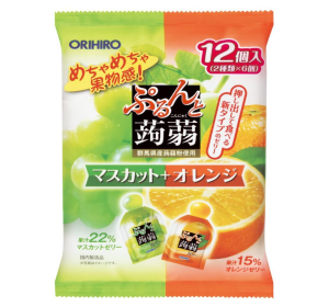 일본 오리히로 곤약젤리 청포도+오렌지 1봉지 (12개입)