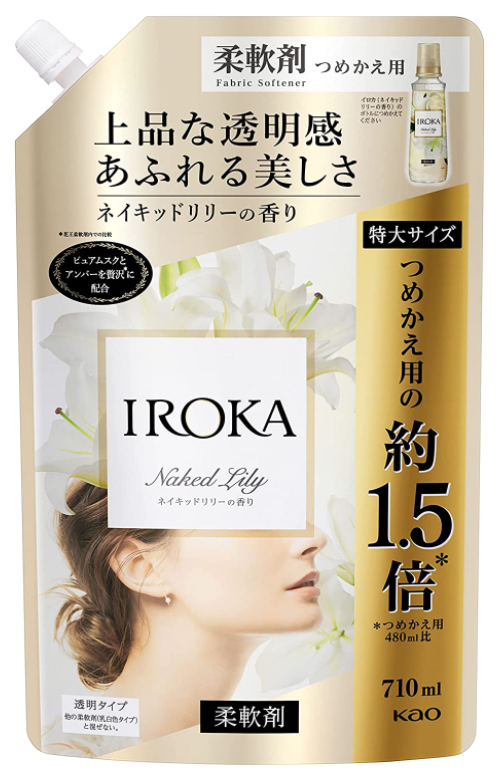 IROKA 섬유유연제 네이키드 릴리의 향기 리필용 710ml