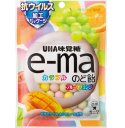 UHA 미각당 e-ma 목캔디 다채로운 과일 체인지 50g